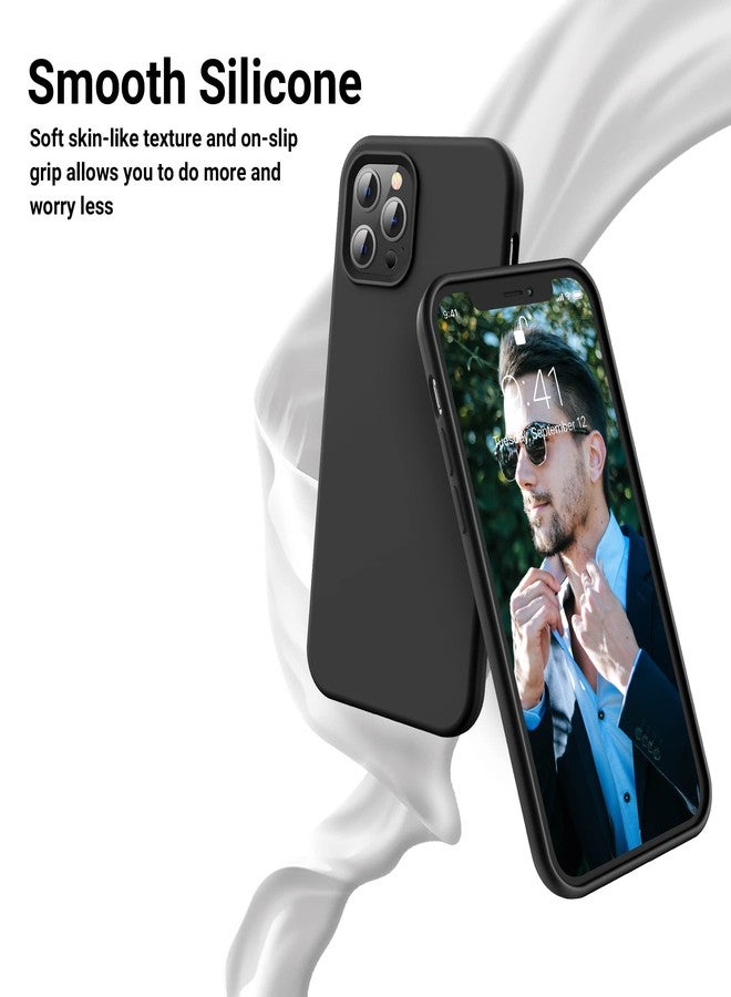 OTOFLY Compatible with iPhone 12 Pro Max Case 6.7 inch(2020),[Silky and Soft Touch Series] Premium Soft Liquid Silicone Rubber Full-Body Protective Bumper Case for iPhone 12 Pro Max (Black) - Image 3