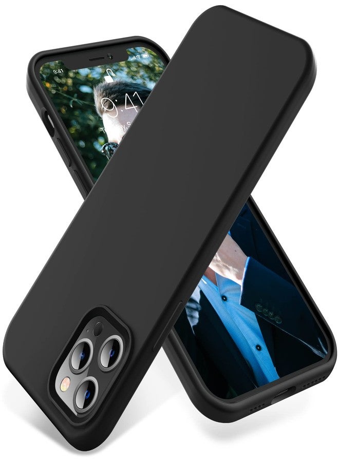 OTOFLY Compatible with iPhone 12 Pro Max Case 6.7 inch(2020),[Silky and Soft Touch Series] Premium Soft Liquid Silicone Rubber Full-Body Protective Bumper Case for iPhone 12 Pro Max (Black) - Image 1