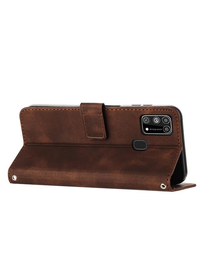 S-TOP Case For Samsung Galaxy M31 Dream Triangle Leather Phone Case with Long Lanyard - Image 4