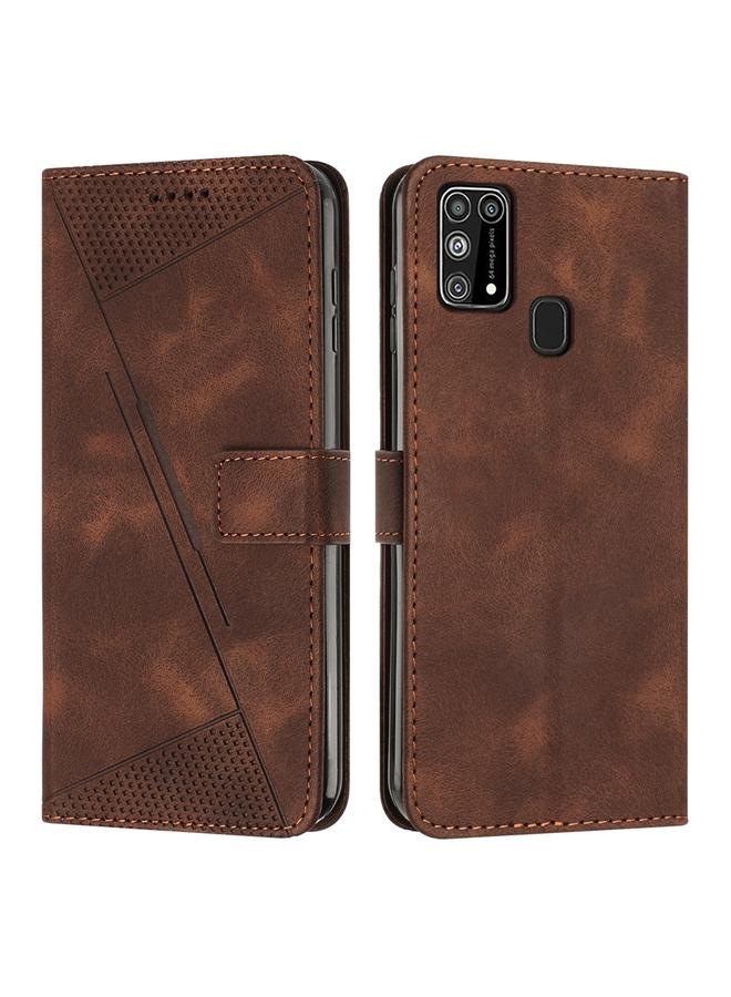 S-TOP Case For Samsung Galaxy M31 Dream Triangle Leather Phone Case with Long Lanyard - Image 1