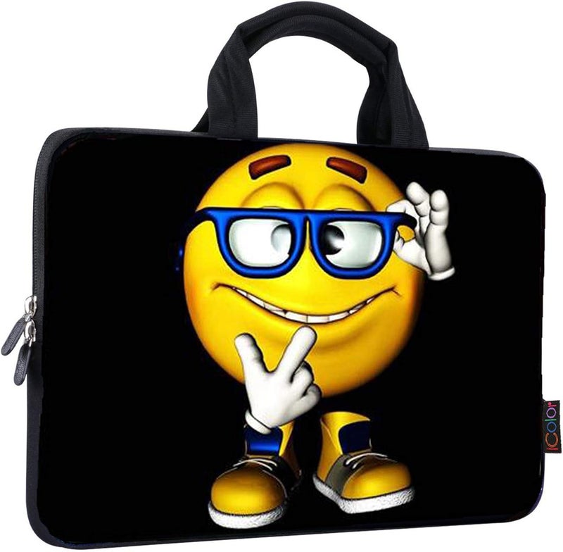 ICOLOR 14 15 15.4 15.6 inch Laptop Handle Bag Case Pouch Holder Notebook Sleeve Neoprene Cover Soft Carring Travel Case for Chromebook 14 15 MacBook Cute Boy ICB-06 - Image 1