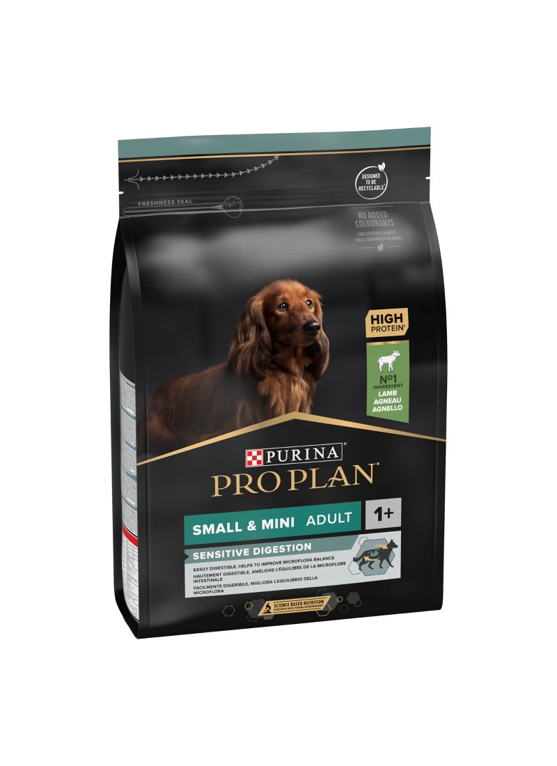 Purina Pro Plan Sensitive Digestion Small And Mini Adult Dry Dog Food With Lamb 3kg - Image 3