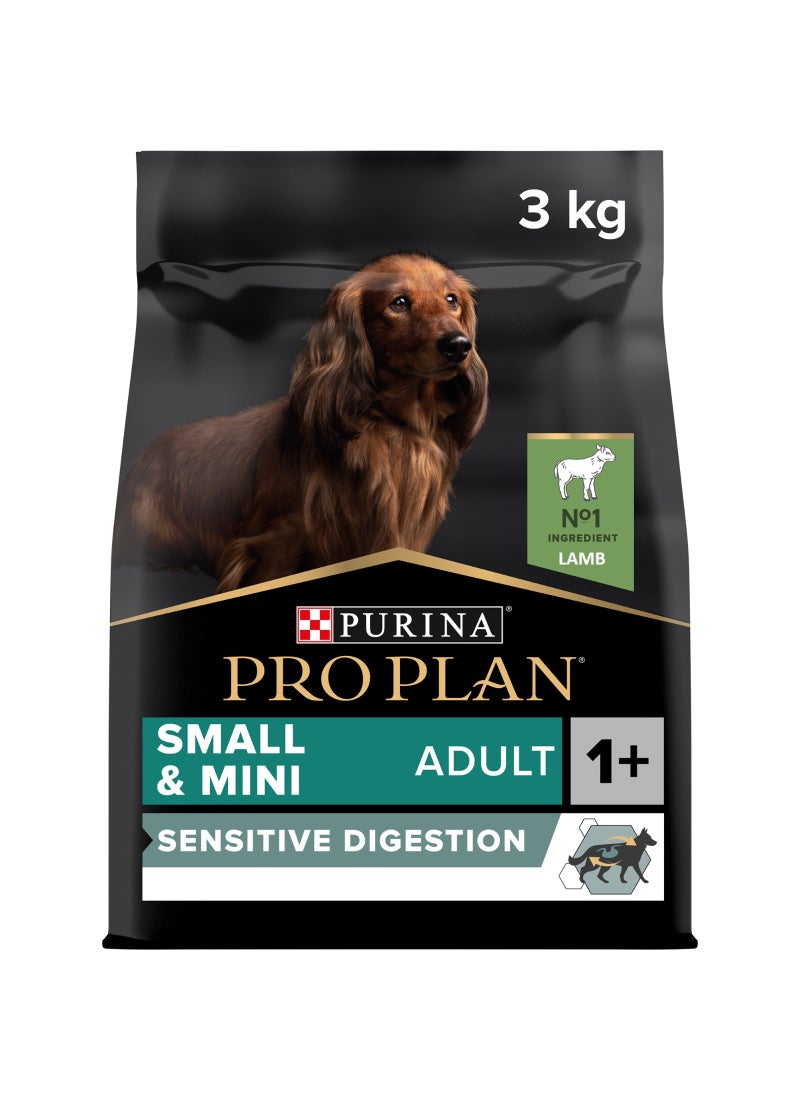 Purina Pro Plan Sensitive Digestion Small And Mini Adult Dry Dog Food With Lamb 3kg - Image 1