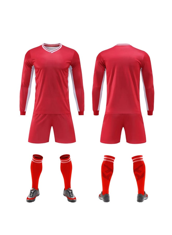 Long-Sleeved Football Uniform Suit Adult Competition Training Jersey Youth Sports Team Children's Jersey
