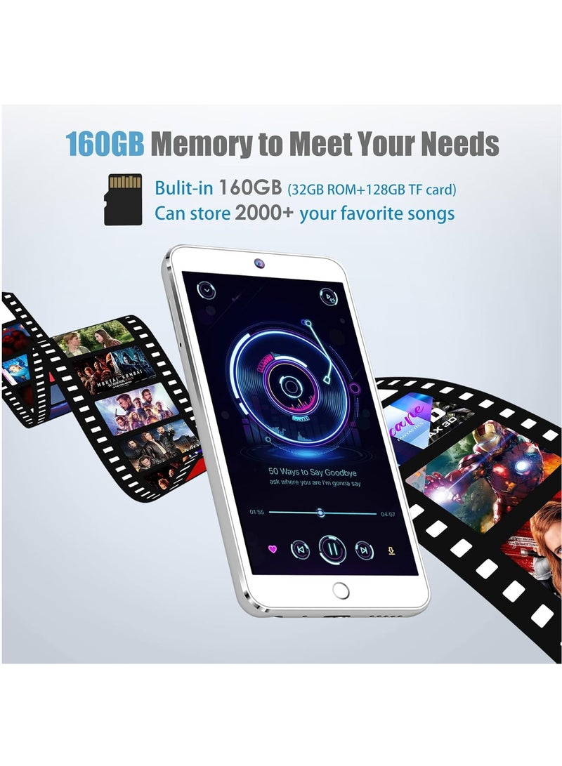 ليسو مشغل MP3 بلوتوث سعة 160 جيجابايت، مشغل MP4 رقمي أندرويد مع واي فاي وكاميرا، شاشة لمس بحجم 4.3 بوصة، مشغل موسيقى محمول HiFi مع مكبر صوت ومتجر تطبيقات، يدعم حتى 256 جيجابايت. - Image 5