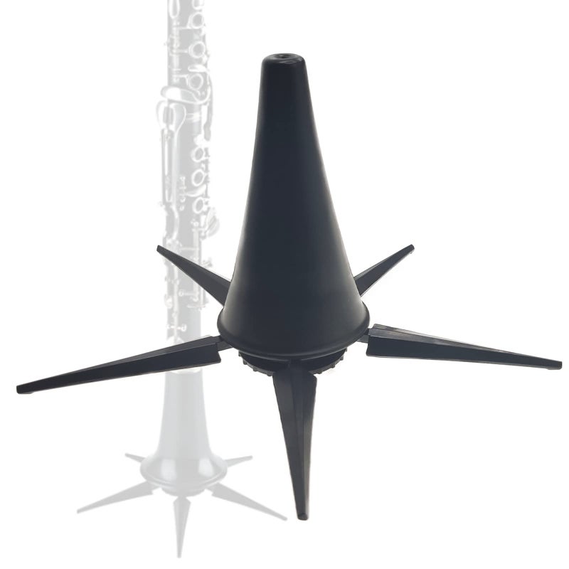 Cheerock Portable Clarinet Stand Holder Metal Folding Clarinet Stand 5Leg Stable Support Clarinet Rest Clarinet Accessories