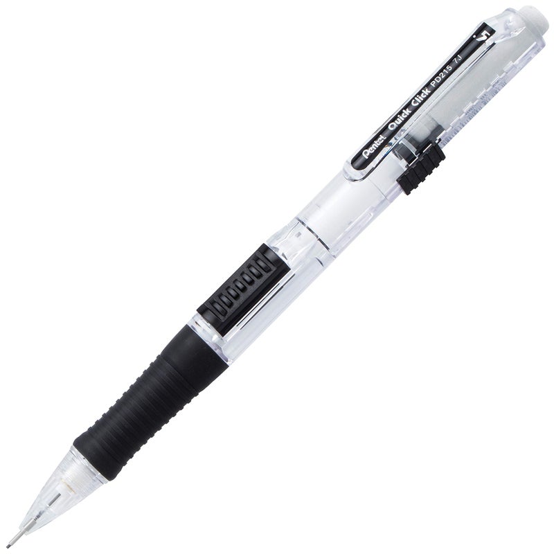 Pentel قلم رصاص ميكانيكي بنتل كويك كليك (0.5 مم)، أسود، علبة من 12 (PD215A) - Image 3