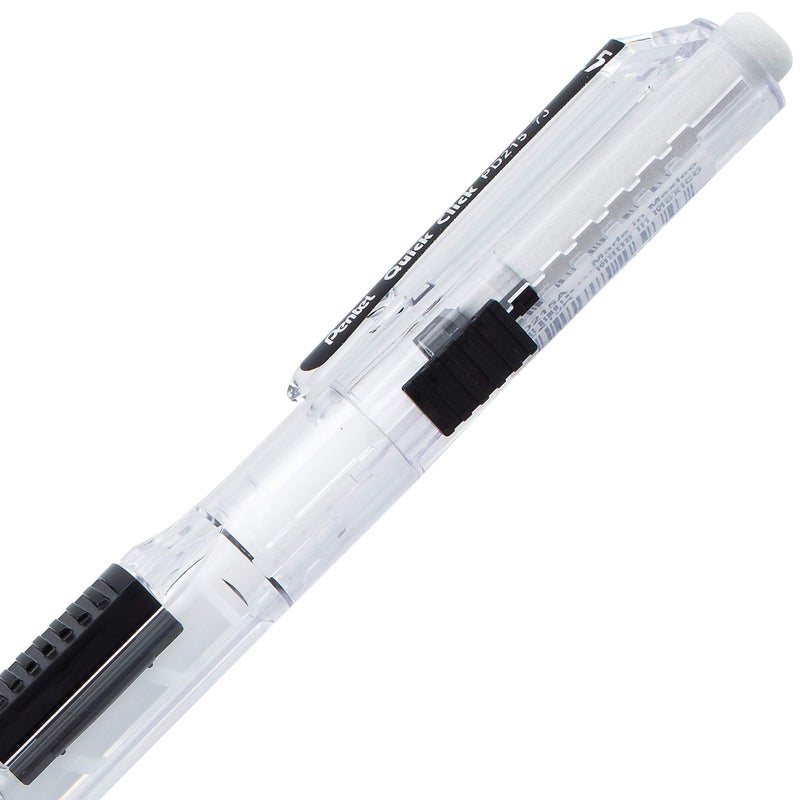 Pentel قلم رصاص ميكانيكي بنتل كويك كليك (0.5 مم)، أسود، علبة من 12 (PD215A) - Image 5