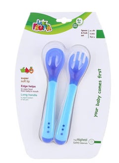La Frutta La Frutta safe Spoon and Fork Set for kids - blue  - Image 3