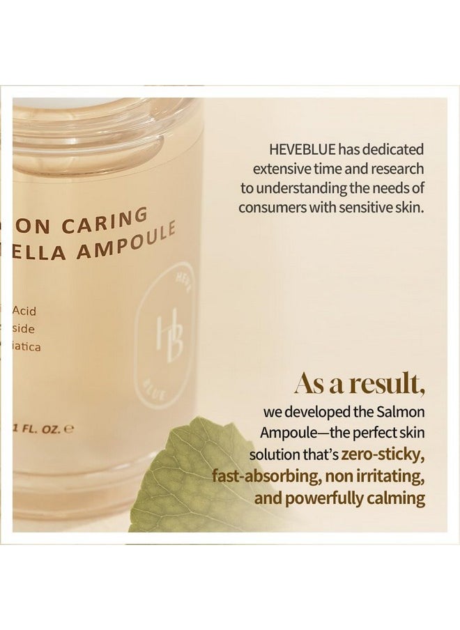 HEVEBLUE HEVEBLUE Salmon Caring Centella Ampoule - Salmon PDRN, Salmon Egg Extract, Centella, Madecassoside, Calming, Soothing, Restore and Rejuvenate, Sensitive Skin, Korean Skincare  - Image 4