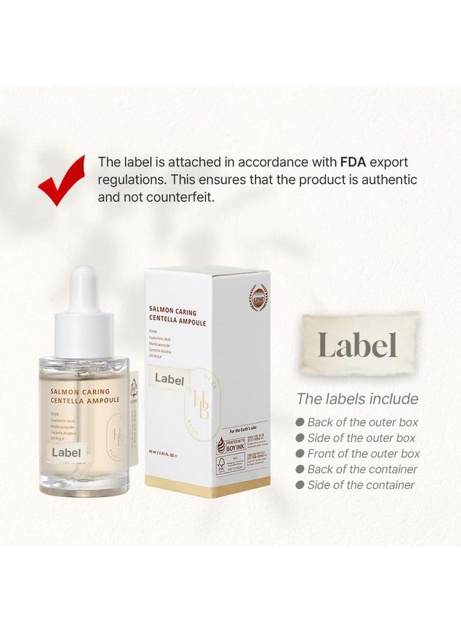 HEVEBLUE HEVEBLUE Salmon Caring Centella Ampoule - Salmon PDRN, Salmon Egg Extract, Centella, Madecassoside, Calming, Soothing, Restore and Rejuvenate, Sensitive Skin, Korean Skincare  - Image 2