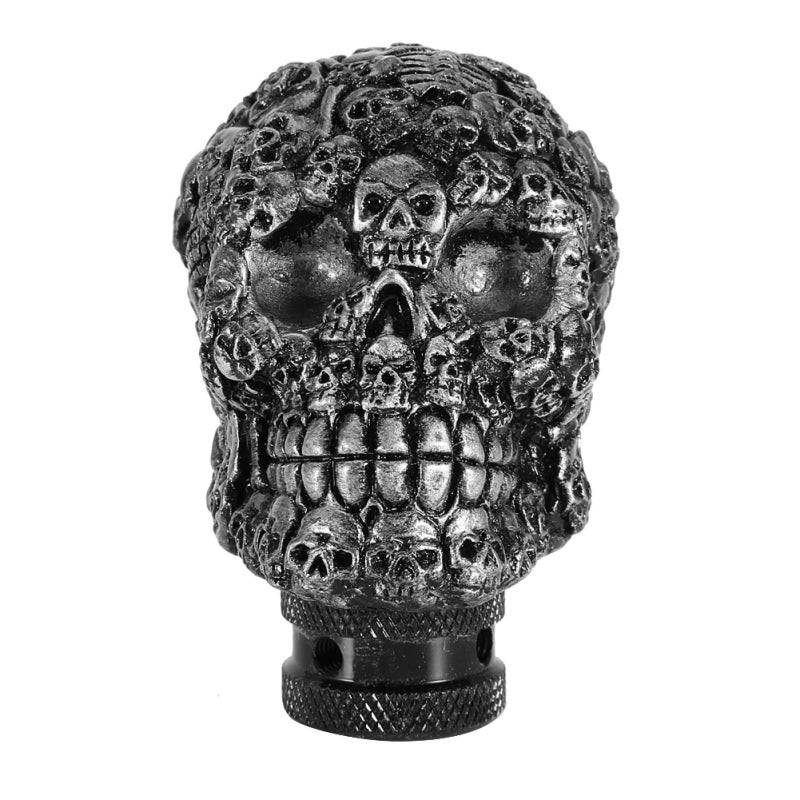 Skull Gear Shift Knob Lever Universal Manual Transmission Car Shifter - Quality Eco-Friendly Durable Material with 3 Adapters for Most Auto Vehicles - Image 2