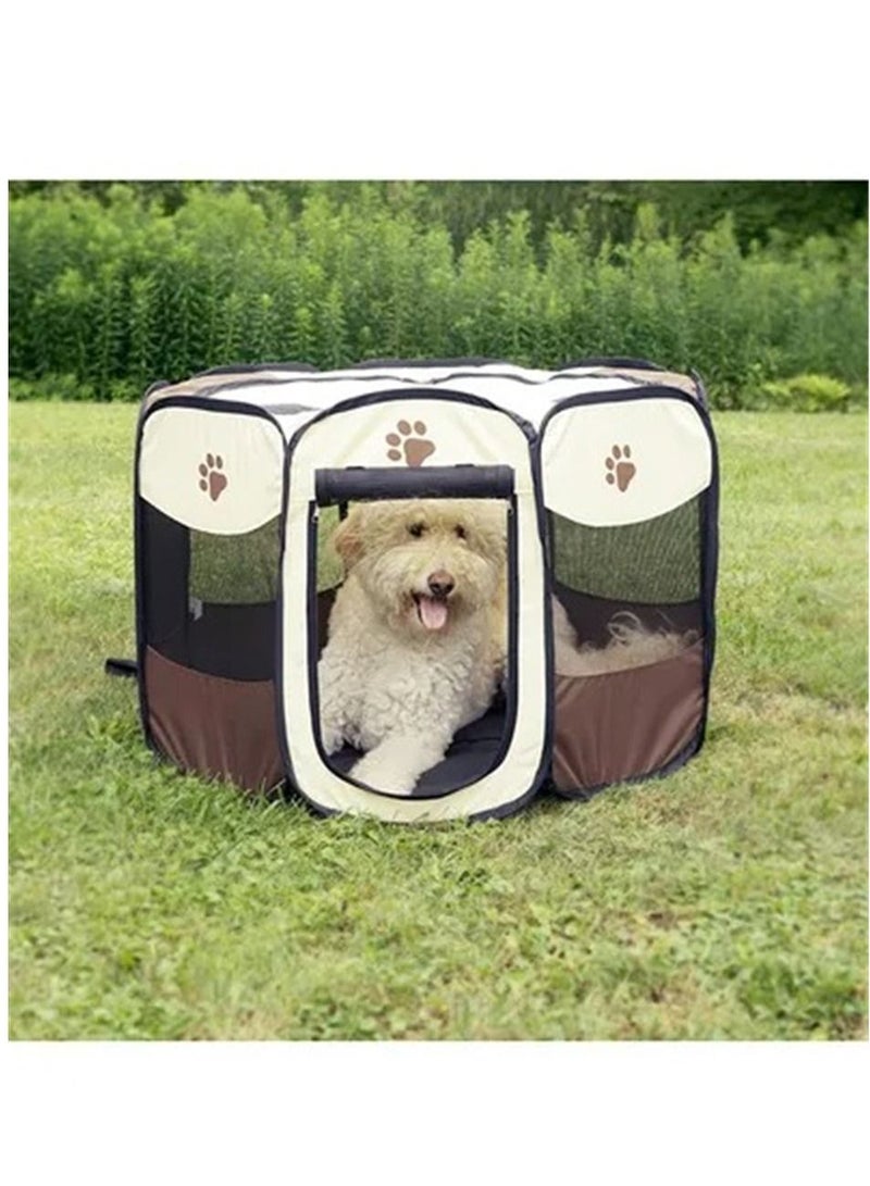 Portable Pet House utdoor Detachable Folded Waterproof Octagonal Pet Dog Cat Kennel - M - Image 2