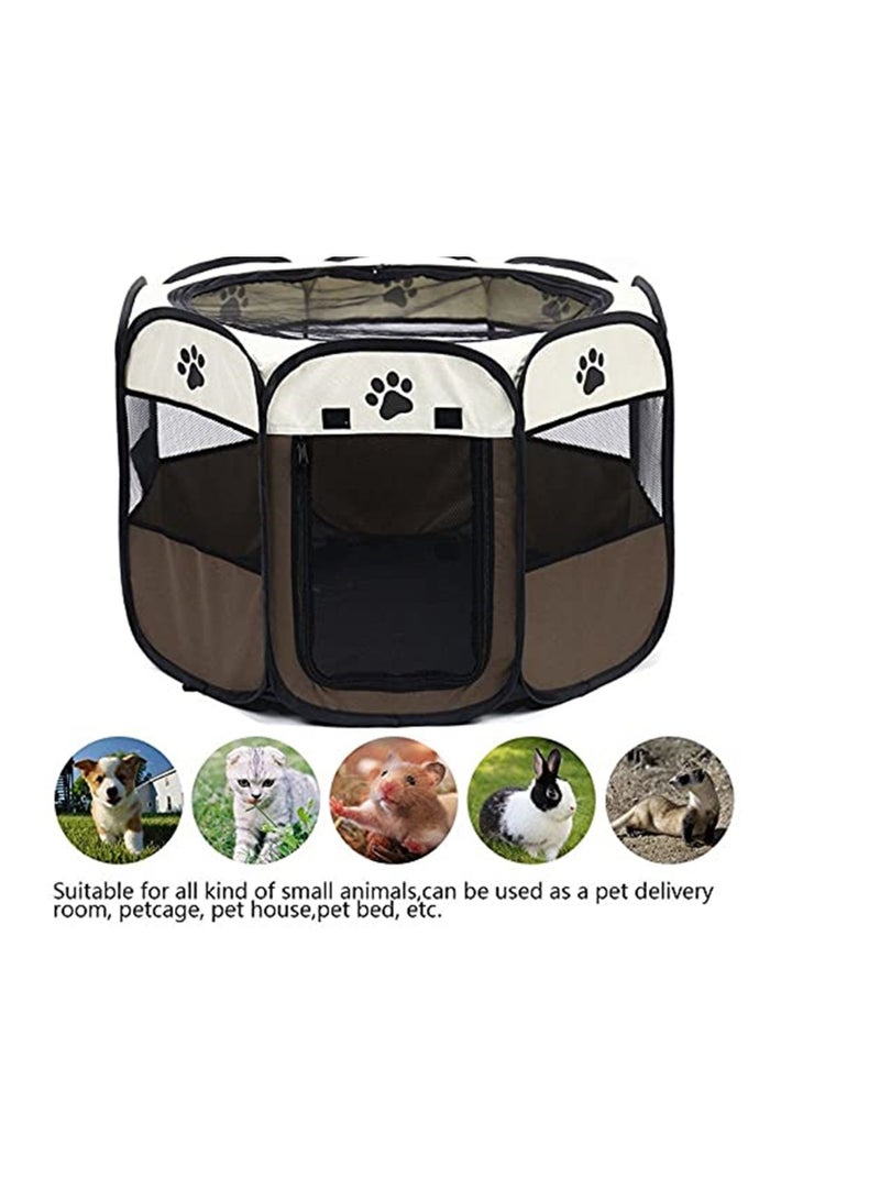 Portable Pet House utdoor Detachable Folded Waterproof Octagonal Pet Dog Cat Kennel - M - Image 3