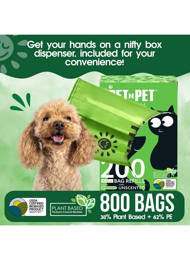 بت آن بت أكياس فضلات الكلاب غير المعطرة من Pet N Pet، 800 كيس، بمقابض ربط، 38% نباتية و62% بولي إيثيلين، أكياس براز للكلاب، أكياس براز سميكة للغاية للكلاب، أكياس نفايات الحيوانات الأليفة - Image 3