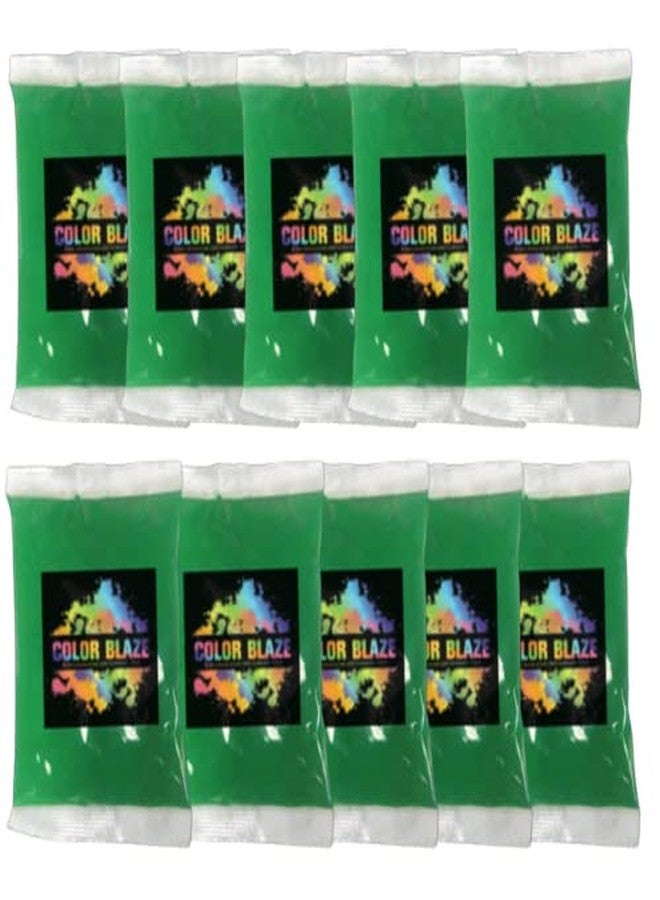 Color Blaze عبوات مسحوق اللون الأخضر من كولور بليز - مجموعة من 10 عبوات - مثالية للسيارات، وحرق الإطارات، وعيد القديس باتريك، ورمي الألوان، وجلسات التصوير، والمزيد (10Green) - Image 2