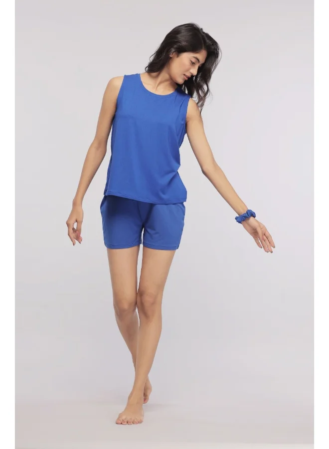 نسيسيرا True Blue Sleeveless Crop Top