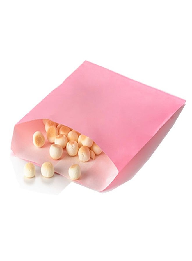 Amsthow 6.3 x 8.27-inch Glassine Paper Bags 100 Pcs Pink Waxed Cookies Treat Bags for Sandwich, Donuts (Pink) - Image 2