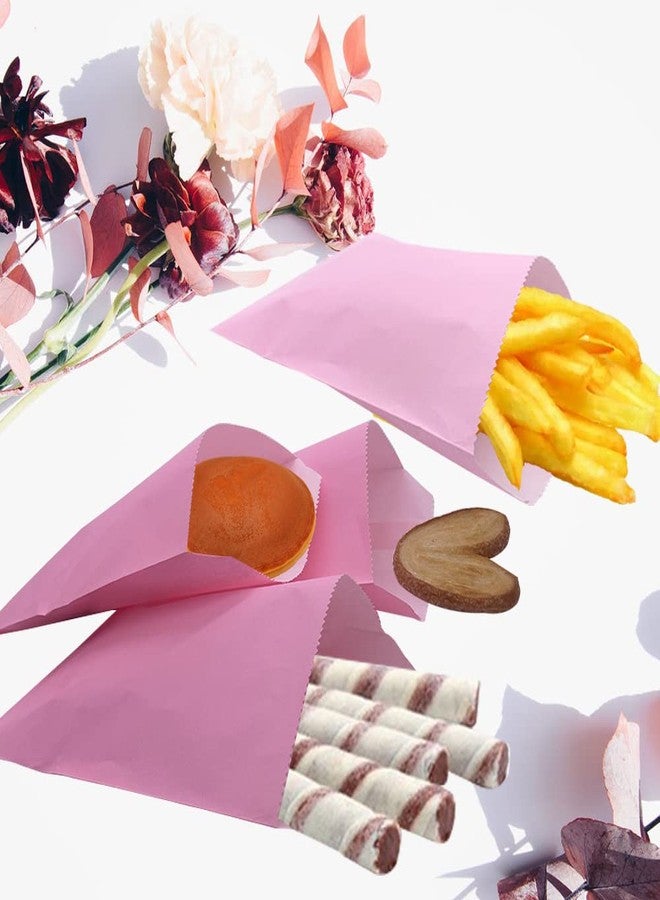 Amsthow 6.3 x 8.27-inch Glassine Paper Bags 100 Pcs Pink Waxed Cookies Treat Bags for Sandwich, Donuts (Pink) - Image 4