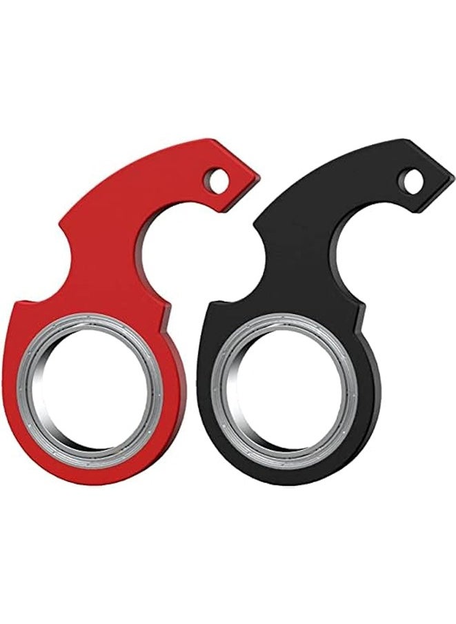 Keychain Spinner Toy, Portable Keyring Spinner Toy, Finger Keychain Spinner Portable Keychain Spinner, Novelty Keychains for Finger Exercise(2PCS)