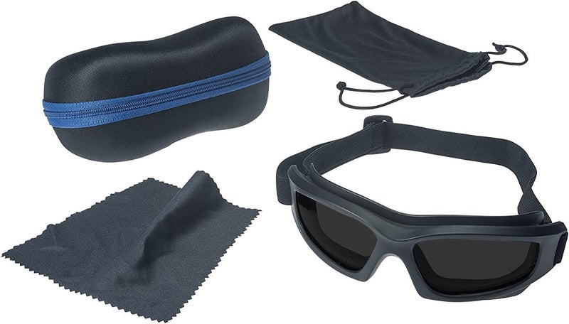 Get Lost Helmets Store Motorcycle Goggles For Men: Heavy-Duty Motorcycle Riding Goggles w/Hard Case, Cleaning Cloth, & Pouch - Image 2
