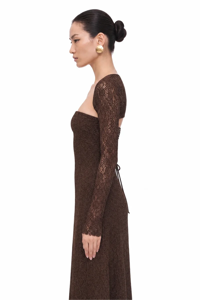 Nocturne Eyelet Lace Maxi Dress