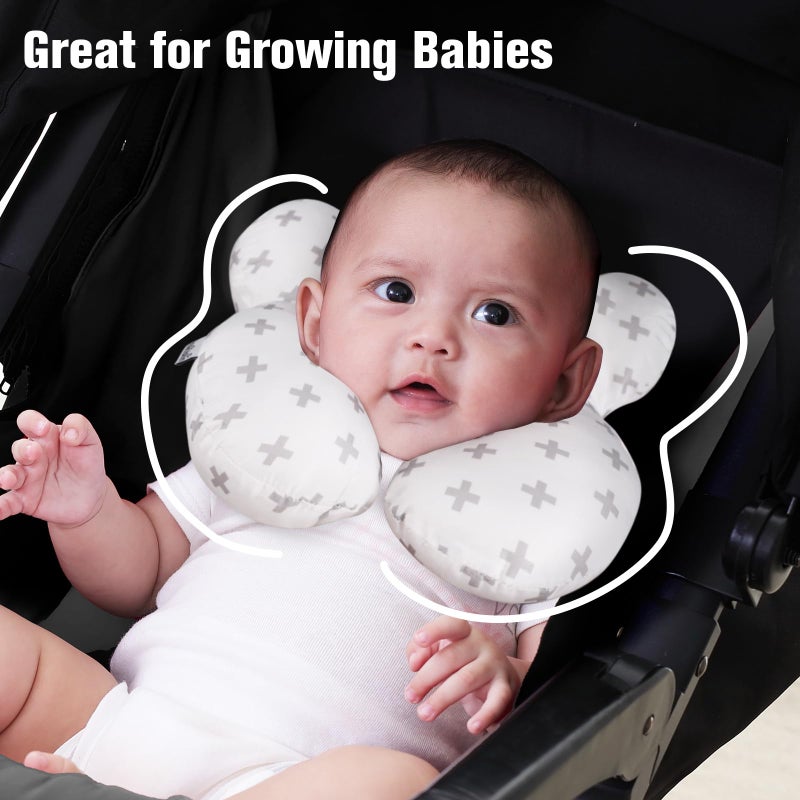 KAKIBLIN Baby Travel Pillow, Baby Neck Pillows for Car Seat, Upgraded Babies Head Pillow, Head and Neck Support Pillow for Car Seat, Pushchair, Travel(Twig) - Image 4