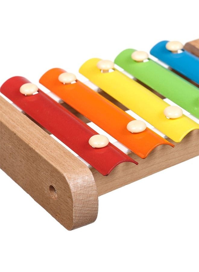 BAYBEE Wooden Xylophone Musical Toy For Kids With 5 Knots Non-Toxic Xylophone With Colors Musical Instrument Toy For Kids Toys Enhance Motor Skills Hand Eye Coordination Toys For Kids 2+ Years  - Image 2