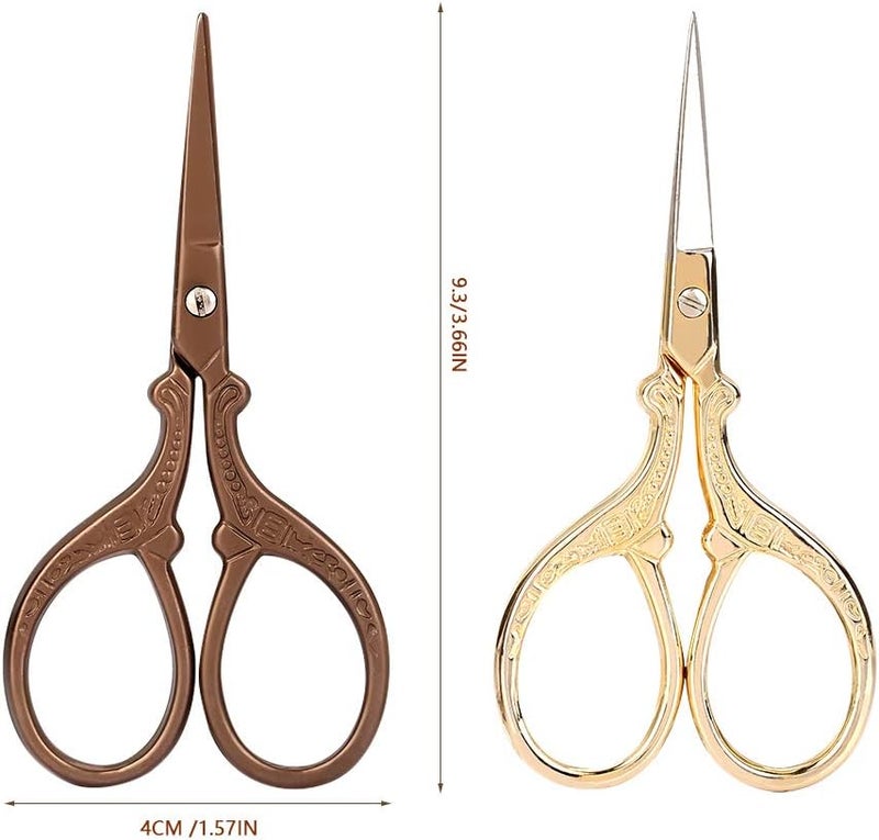 Vintage C Ped Stainl Steel Beauty Scissors Set for Eyebrow T Makeup R Scissors Set for Beauty Enthusiasts - Image 5