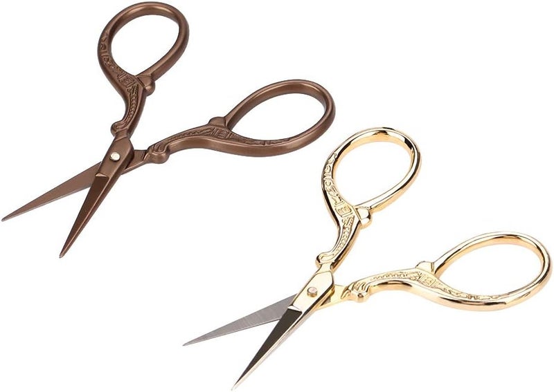 Vintage C Ped Stainl Steel Beauty Scissors Set for Eyebrow T Makeup R Scissors Set for Beauty Enthusiasts - Image 2