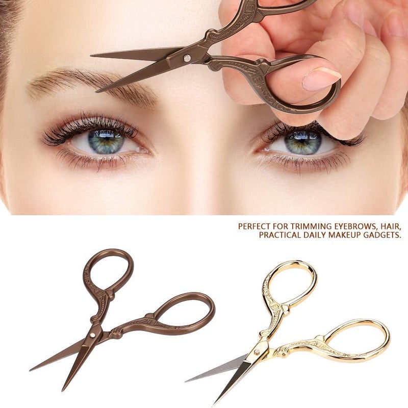 Vintage C Ped Stainl Steel Beauty Scissors Set for Eyebrow T Makeup R Scissors Set for Beauty Enthusiasts - Image 4