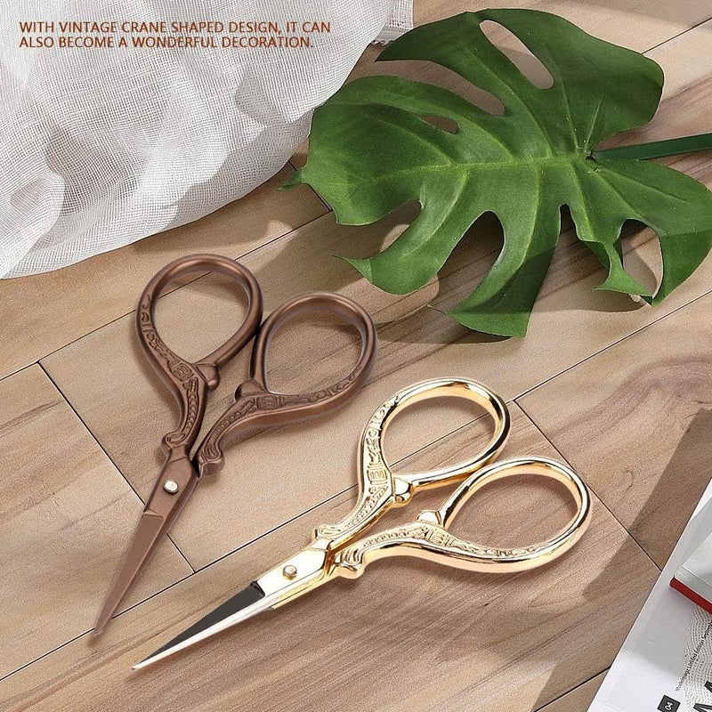 Vintage C Ped Stainl Steel Beauty Scissors Set for Eyebrow T Makeup R Scissors Set for Beauty Enthusiasts - Image 3