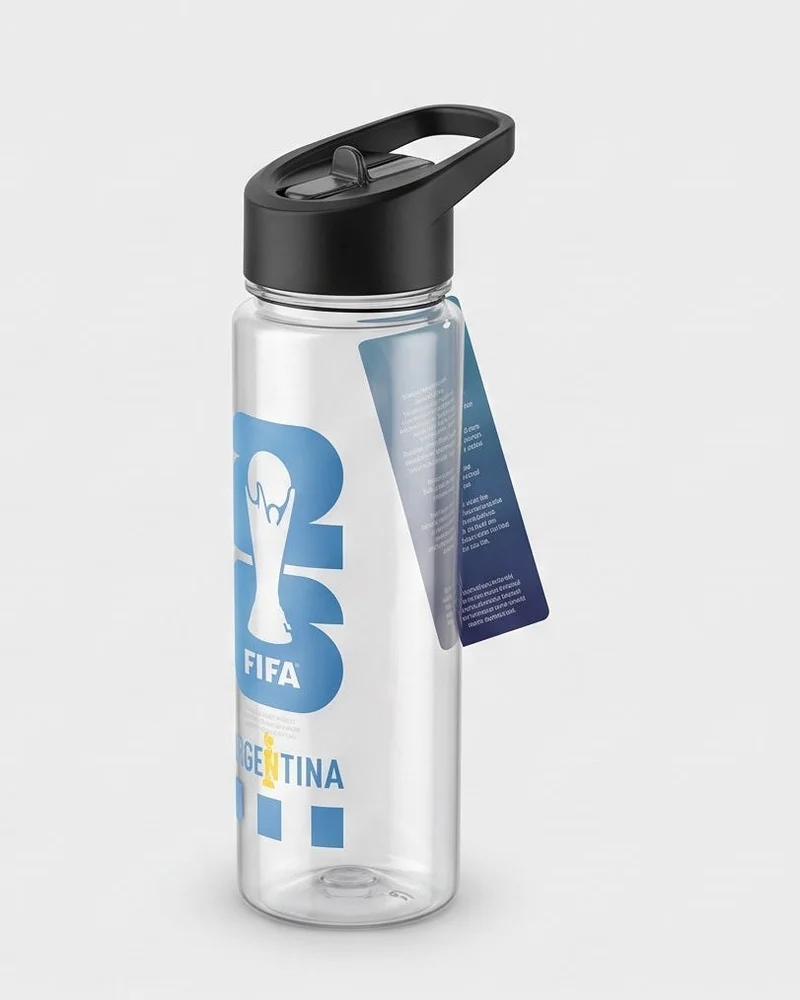 Redtag Assorted Argentina Football Water Bottle (700ml)