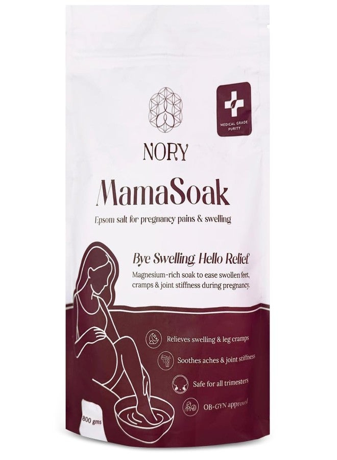 Nory Mamasoak Epsom Salt for Pregnancy Relief/Swollen Feet/Cramps & Joint Stiffness, Magnesium Rich Bath Salt for Foot, Relieves Aches & Pain, 800g - Image 1