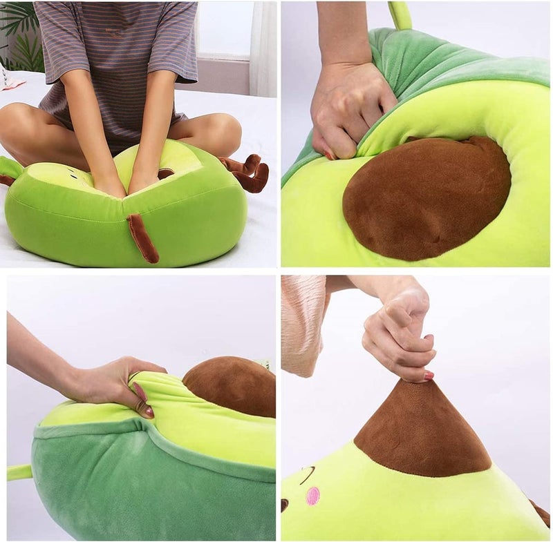 XIAOHONG 236 inch Large Avocado Fruit Soft Plush Toy Furry Stuffed Toy Avocado Plush Doll Cute Toy Avocado Stuffed Pillow Kawaii Food Shaped Fruit Series Hugging Pillow for Kids - Image 3
