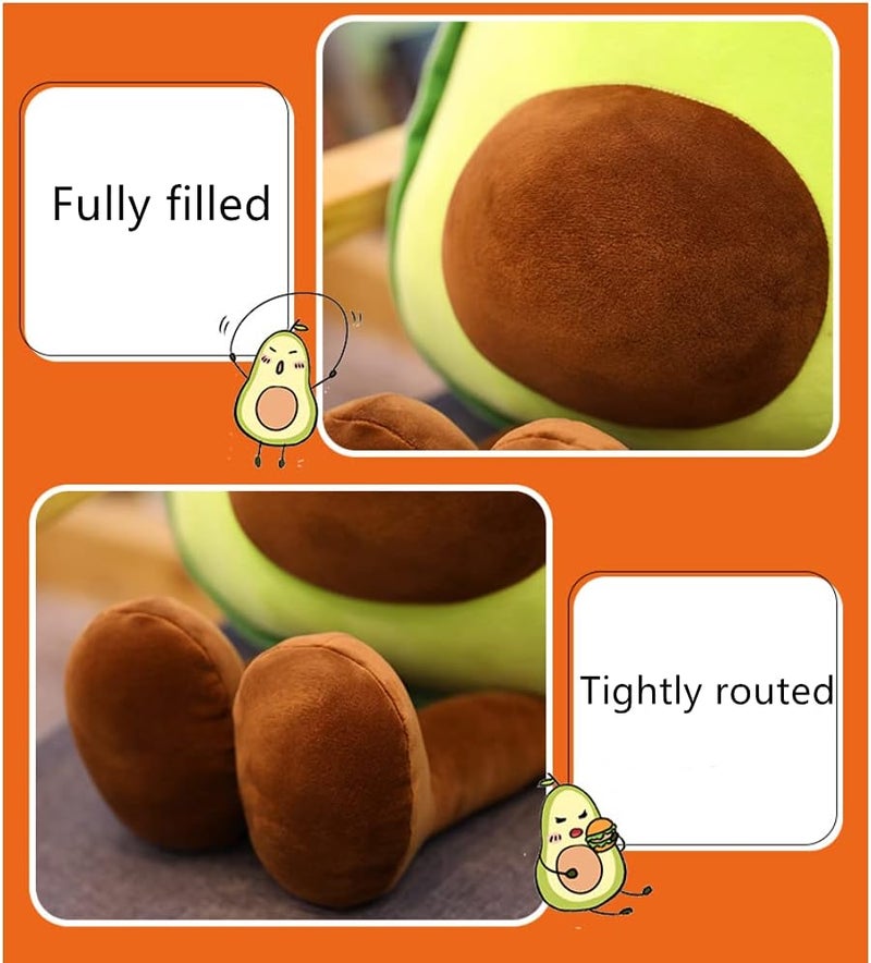 XIAOHONG 236 inch Large Avocado Fruit Soft Plush Toy Furry Stuffed Toy Avocado Plush Doll Cute Toy Avocado Stuffed Pillow Kawaii Food Shaped Fruit Series Hugging Pillow for Kids - Image 4