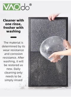VAOdo Shoe Sanitizer Mat Shoe Soles Disinfecting Floor Mat Front Door Mat Kitchen Rug Pad Outdoor Household Disinfectant Foot Pads Carpet and Door Mats for Classroom Home Office Entrance Indoor Gray  - Image 2