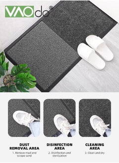 VAOdo Shoe Sanitizer Mat Shoe Soles Disinfecting Floor Mat Front Door Mat Kitchen Rug Pad Outdoor Household Disinfectant Foot Pads Carpet and Door Mats for Classroom Home Office Entrance Indoor Gray  - Image 4