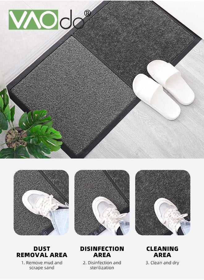 VAOdo - Shoe Sanitizer Mat Shoe Soles Disinfecting Floor Mat Front Door Mat Kitchen Rug Pad Outdoor Household Disinfectant Foot Pads Carpet and Door Mats for Classroom Home Office Entrance Indoor Gray - Image 1