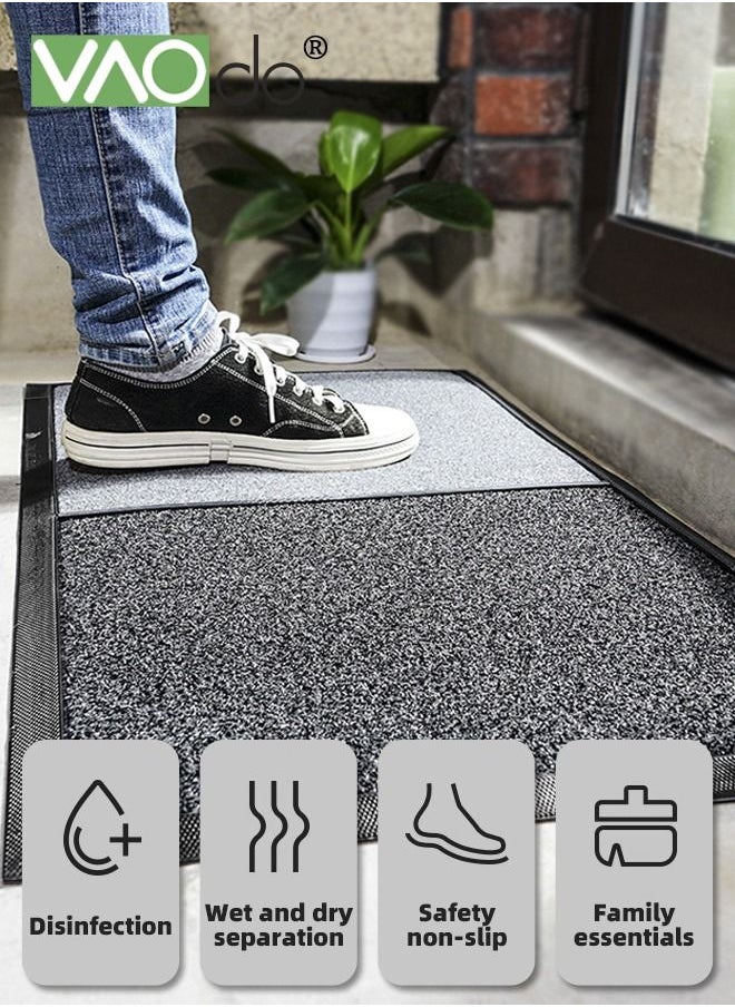 VAOdo - Shoe Sanitizer Mat Shoe Soles Disinfecting Floor Mat Front Door Mat Kitchen Rug Pad Outdoor Household Disinfectant Foot Pads Carpet and Door Mats for Classroom Home Office Entrance Indoor Gray - Image 1