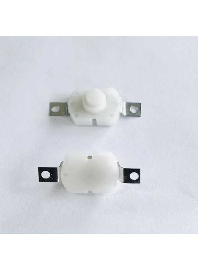 20 قطعة من مفاتيح الضغط الصغيرة ذاتية القفل باللون الأبيض مقاس 17x12 مم مصنوعة من مادة البولي كربونات المتينة - Image 5