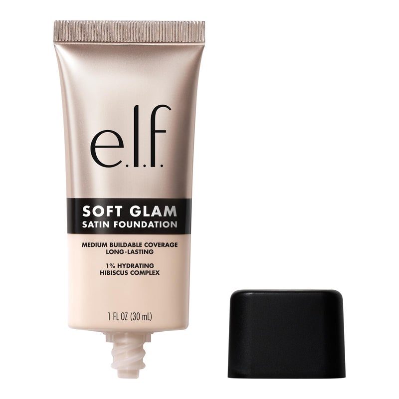 elf ف foundation الأساس الناعم من elf تغطية متوسطة طويلة الأمد قابلة للبناء لإنهاء ساتيني ناعم نباتي خالي من القسوة 10 عادل بارد