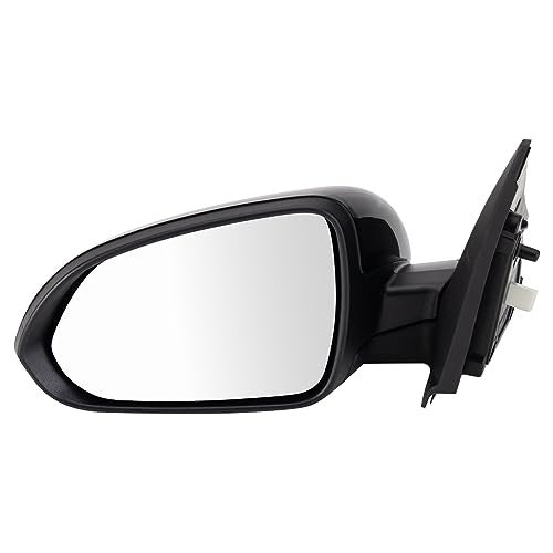 TRQ Driver and Passenger Side Power Heated Mirror Set Smooth Black Paint to Match Compatible with 2021-2023 Kia Rio KI1320291 KI1321291 - Image 5