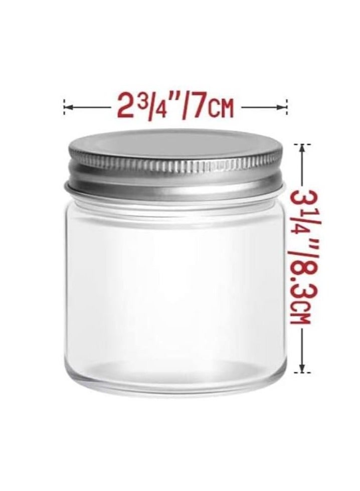 FUFU 12Pcs 8oz Glass Jar, with a sealed metal regular lid , a sealed clear glass jar, used for desserts, seasonings, honey, jam, jelly - Image 2