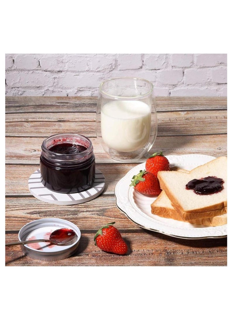 FUFU 12Pcs 8oz Glass Jar, with a sealed metal regular lid , a sealed clear glass jar, used for desserts, seasonings, honey, jam, jelly - Image 5
