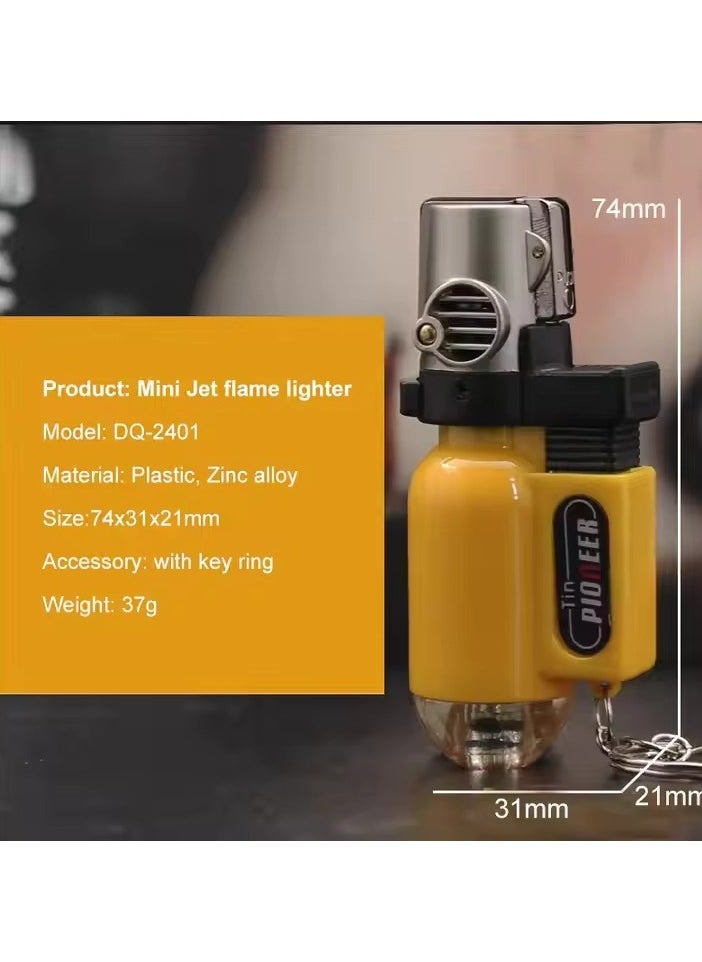 Pioneer - Windproof Pioneer Mini Jet Torch Lighter – Refillable with Keychain Holder - Image 1