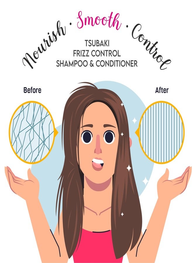 فرست بوتاني مجموعة شامبو وبلسم تسوباكي الكورية للتحكم في تجعد الشعر - منتجات تسوباكي المضادة للتجعد لشعر ناعم بنتائج تضاهي صالونات التجميل - خالٍ من الكبريتات، مرطب ومنعم لجميع أنواع الشعر - 16 أونصة سائلة - Image 5