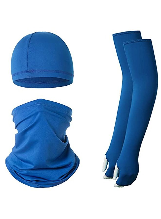 Arabest Summer Bandana UV Protection Face Cover Neck Gaiter Scarf and Ice Silk Cooling Arm Sleeves with Thumb Holes Sleeve Cap  - Image 1