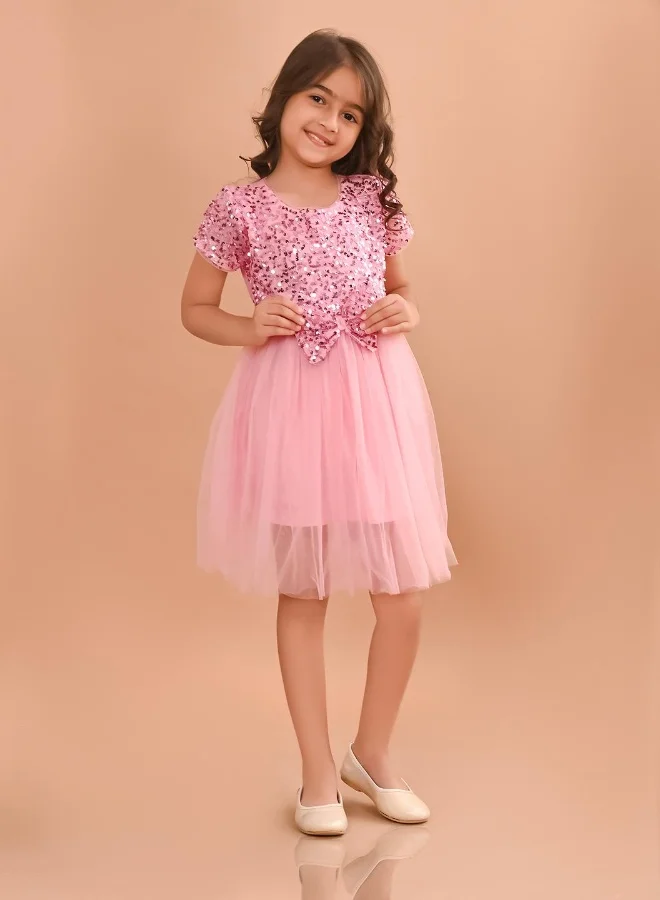 LILPICKS Sequin Tulle Party Dress