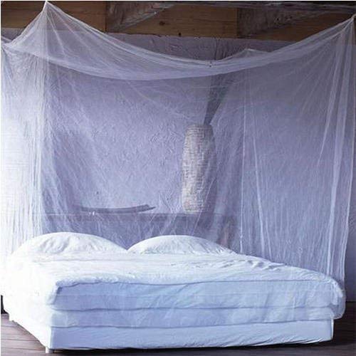 Divayanshi Foldable Polycotton Mosquito Net (Machhardani) for King Size Bed (White, 8x8 ft) | Strong, Breathable & Lightweight | Easy to Use, Durable & Portable | Full Protection for Home & Travel - Image 1